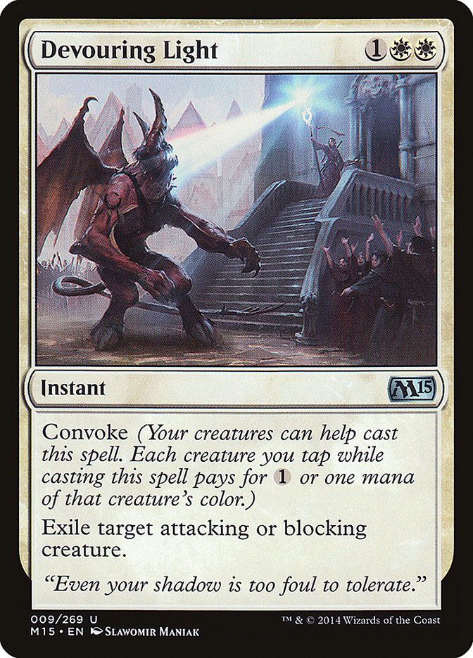 This Is An Image Of The Magic The Gathering Card Devouring Light From The Set Ravnica Remastered - Designed By Artist Pete Venters