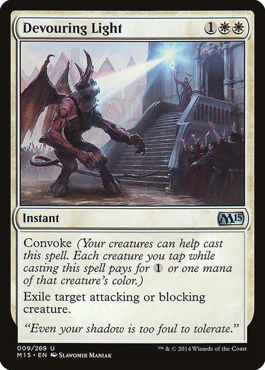 This Is An Image Of The Magic The Gathering Card Devouring Light From The Set Ravnica Remastered - Designed By Artist Pete Venters