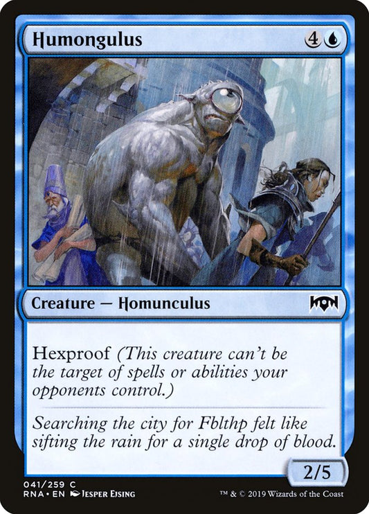 This Is An Image Of The Magic The Gathering Card Humongulus From The Set Ravnica Allegiance - Designed By Artist Jesper Ejsing