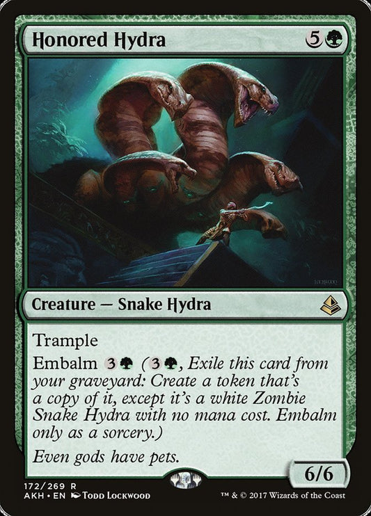 This Is An Image Of The Magic The Gathering Card Honored Hydra From The Set Amonkhet - Designed By Artist Todd Lockwood