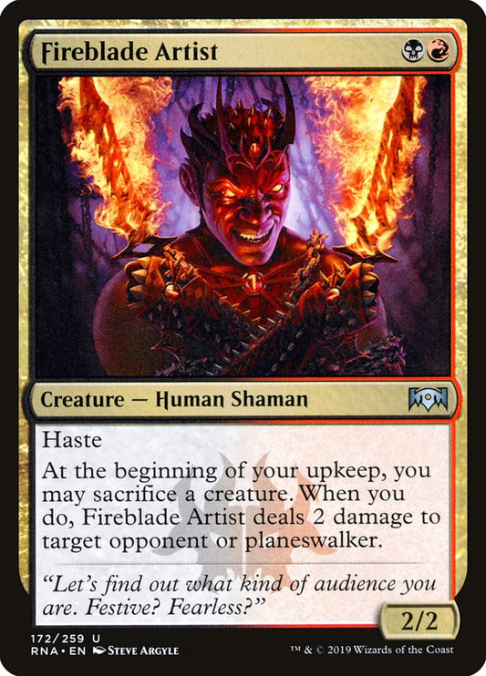 This Is An Image Of The Magic The Gathering Card Fireblade Artist From The Set Double Masters 2022 - Designed By Artist Steve Argyle