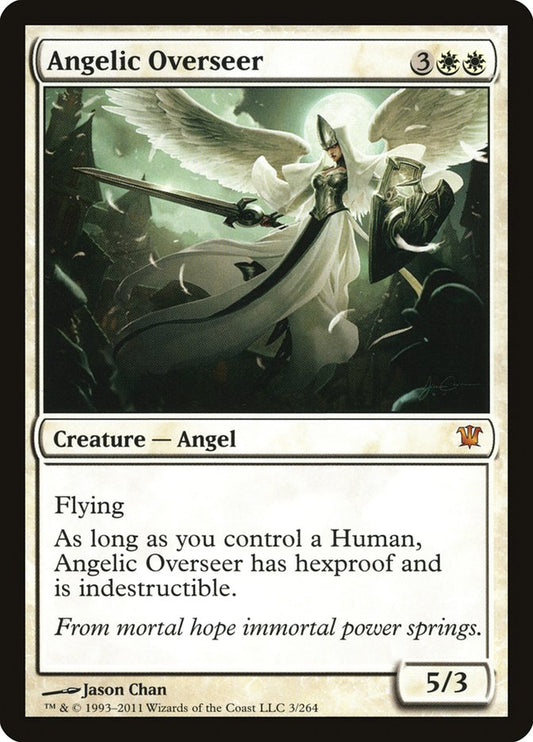 This Is An Image Of The Magic The Gathering Card Angelic Overseer From The Set Innistrad - Designed By Artist Jason Chan
