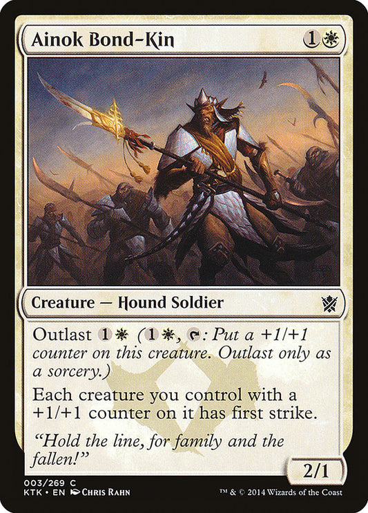 This Is An Image Of The Magic The Gathering Card Ainok Bond-Kin From The Set Commander Masters - Designed By Artist Chris Rahn