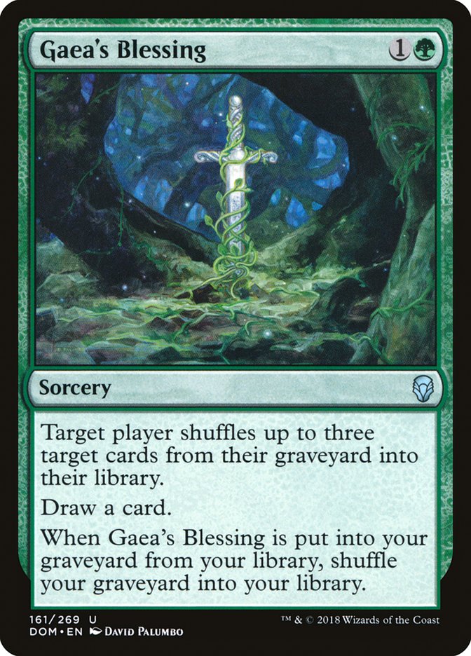 This Is An Image Of The Magic The Gathering Card Gaea's Blessing From The Set Dominaria - Designed By Artist David Palumbo