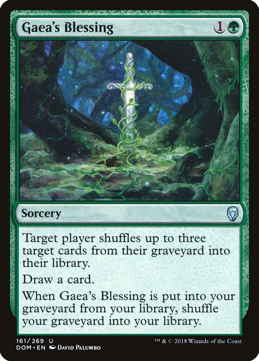 This Is An Image Of The Magic The Gathering Card Gaea's Blessing From The Set Dominaria - Designed By Artist David Palumbo