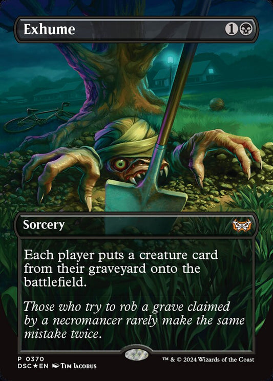 This Is An Image Of The Magic The Gathering Card Exhume From The Set Jumpstart - Designed By Artist Carl Critchlow