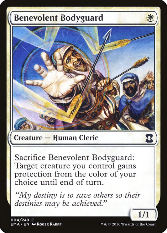 This Is An Image Of The Magic The Gathering Card Benevolent Bodyguard From The Set Eternal Masters - Designed By Artist Roger Raupp