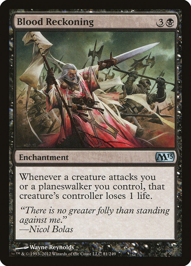 This Is An Image Of The Magic The Gathering Card Blood Reckoning From The Set Magic 2013 - Designed By Artist Wayne Reynolds