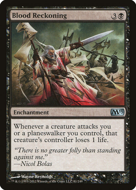This Is An Image Of The Magic The Gathering Card Blood Reckoning From The Set Magic 2013 - Designed By Artist Wayne Reynolds