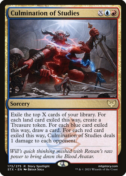 This Is An Image Of The Magic The Gathering Card Culmination of Studies From The Set Strixhaven: School of Mages - Designed By Artist Bryan Sola