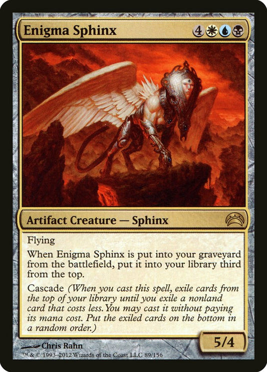 This Is An Image Of The Magic The Gathering Card Enigma Sphinx From The Set Commander 2018 - Designed By Artist Chris Rahn