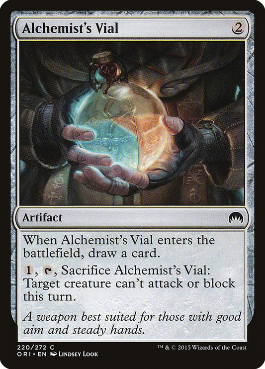 This Is An Image Of The Magic The Gathering Card Alchemist's Vial From The Set Magic Origins - Designed By Artist Lindsey Look