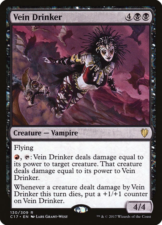 This Is An Image Of The Magic The Gathering Card Vein Drinker From The Set Commander 2017 - Designed By Artist Lars Grant-West