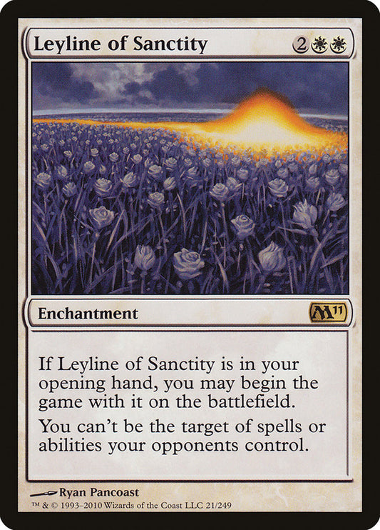 This Is An Image Of The Magic The Gathering Card Leyline of Sanctity From The Set Core Set 2020 - Designed By Artist Noah Bradley