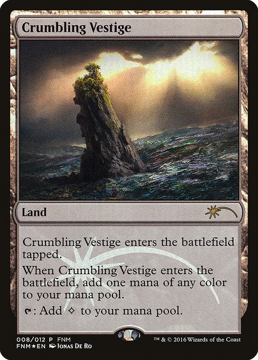 This Is An Image Of The Magic The Gathering Card Crumbling Vestige From The Set Oath of the Gatewatch - Designed By Artist Zack Stella