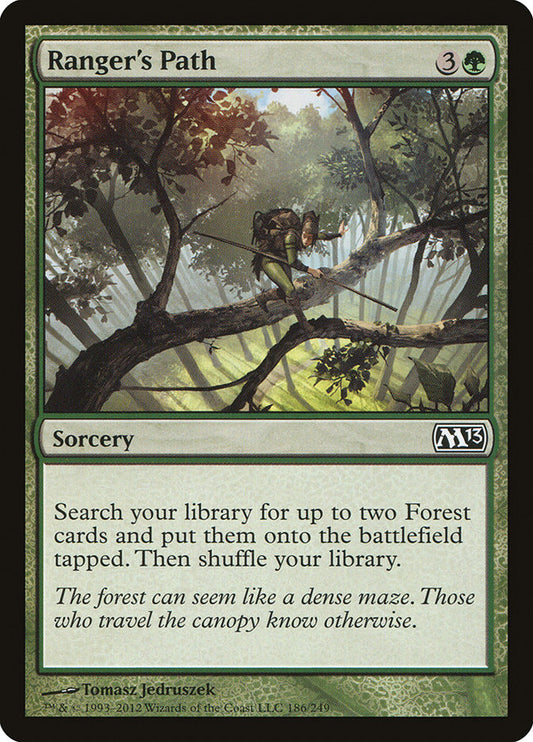 This Is An Image Of The Magic The Gathering Card Ranger's Path From The Set Magic 2013 - Designed By Artist Tomasz Jedruszek