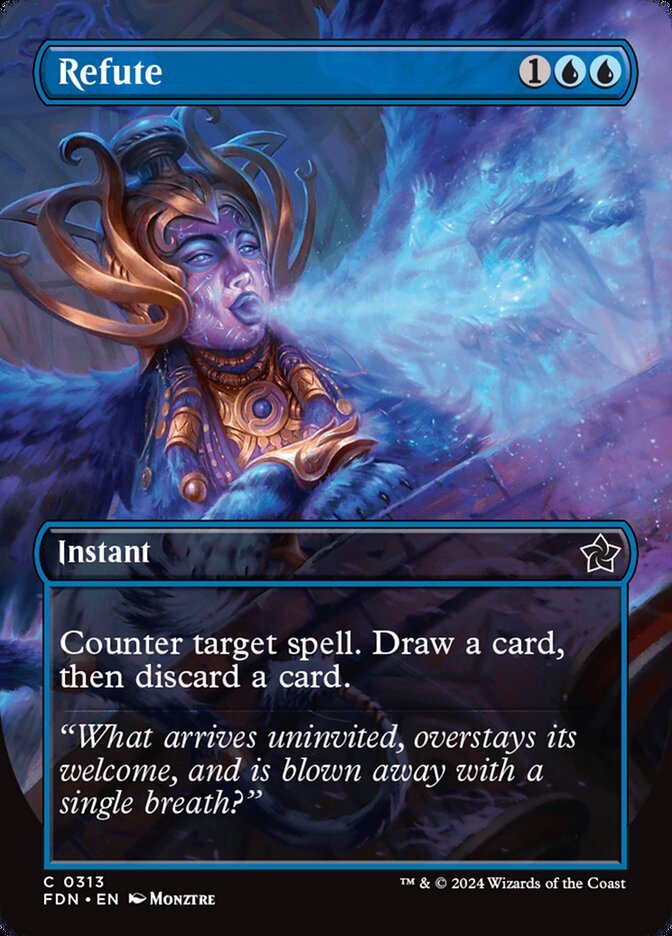 This Is An Image Of The Magic The Gathering Card Refute From The Set Foundations - Designed By Artist Ignatius Budi
