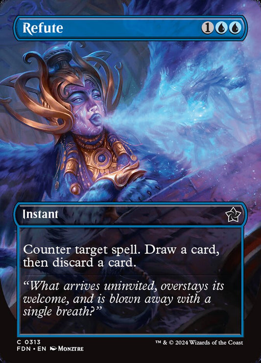 This Is An Image Of The Magic The Gathering Card Refute From The Set Foundations - Designed By Artist Ignatius Budi