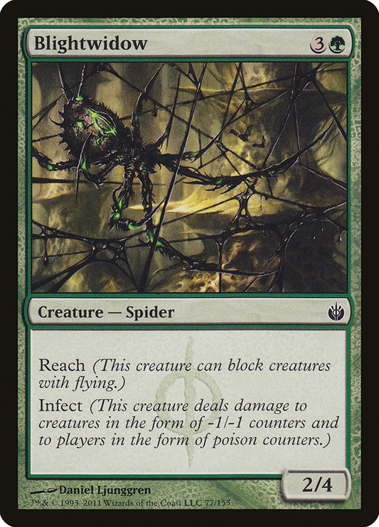 This Is An Image Of The Magic The Gathering Card Blightwidow From The Set Mirrodin Besieged - Designed By Artist Daniel Ljunggren