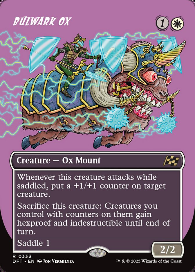 This Is An Image Of The Magic The Gathering Card Bulwark Ox From The Set Aetherdrift - Designed By Artist Brent Hollowell