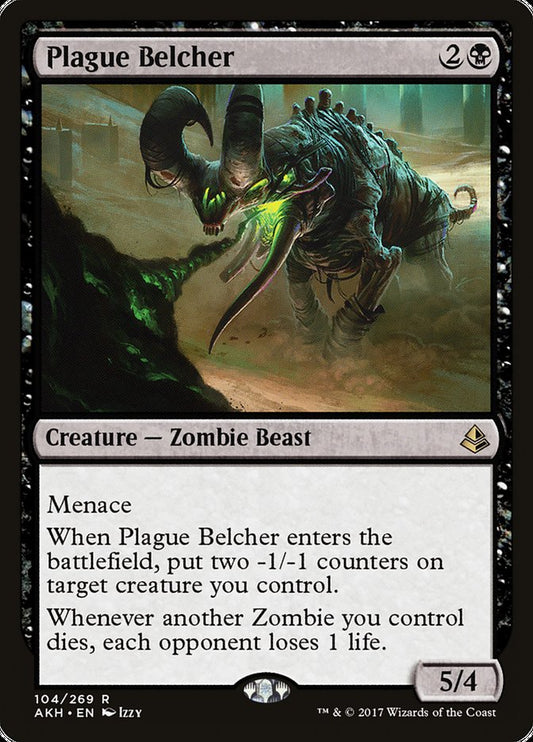 This Is An Image Of The Magic The Gathering Card Plague Belcher From The Set Amonkhet - Designed By Artist Izzy
