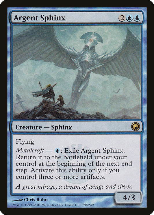 This Is An Image Of The Magic The Gathering Card Argent Sphinx From The Set Modern Masters 2015 - Designed By Artist Chris Rahn