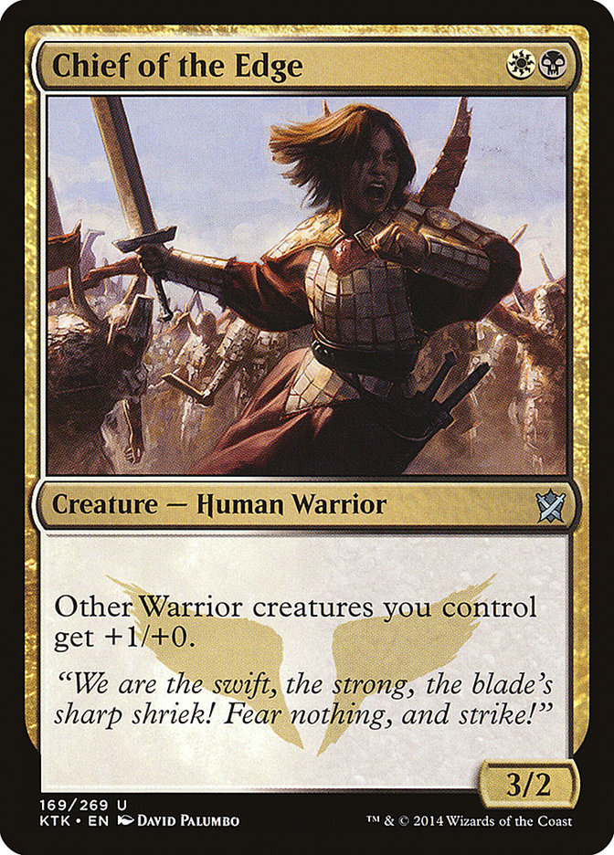 This Is An Image Of The Magic The Gathering Card Chief of the Edge From The Set Khans of Tarkir - Designed By Artist David Palumbo