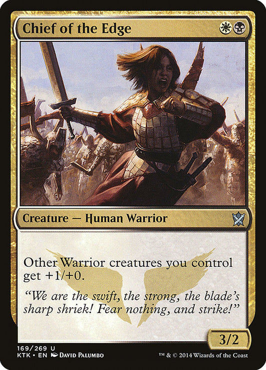 This Is An Image Of The Magic The Gathering Card Chief of the Edge From The Set Khans of Tarkir - Designed By Artist David Palumbo
