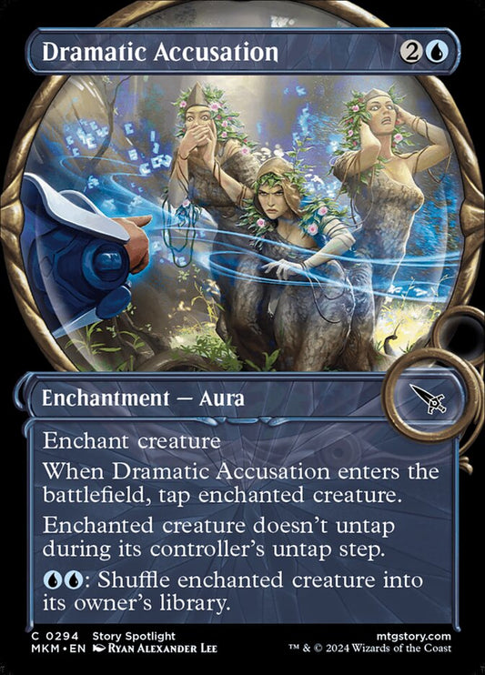 This Is An Image Of The Magic The Gathering Card Dramatic Accusation From The Set Murders at Karlov Manor - Designed By Artist Evyn Fong