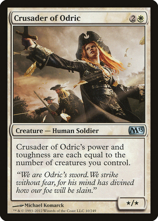 This Is An Image Of The Magic The Gathering Card Crusader of Odric From The Set Innistrad Remastered - Designed By Artist Michael Komarck
