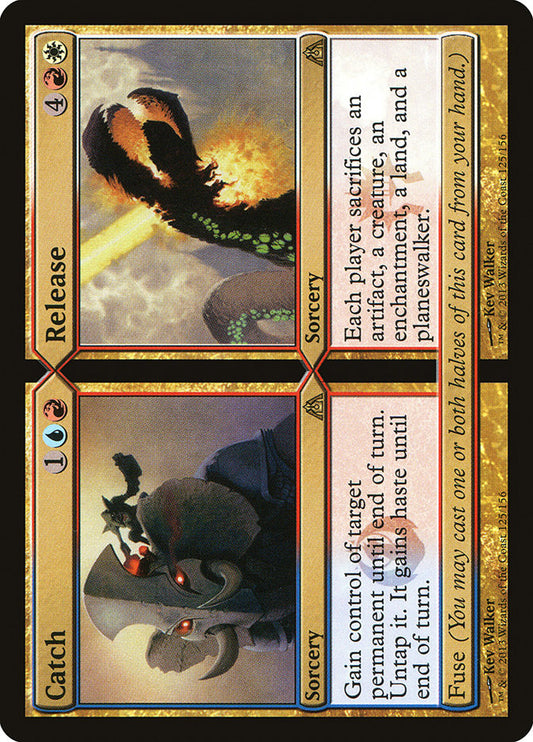 This Is An Image Of The Magic The Gathering Card Catch // Release From The Set Dragon's Maze - Designed By Artist Kev Walker