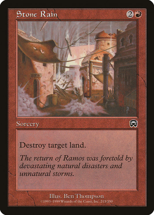 This Is An Image Of The Magic The Gathering Card Stone Rain From The Set Ninth Edition - Designed By Artist John Matson