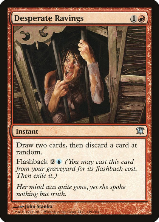 This Is An Image Of The Magic The Gathering Card Desperate Ravings From The Set Commander 2019 - Designed By Artist John Stanko