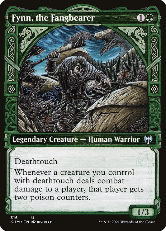 This Is An Image Of The Magic The Gathering Card Fynn, the Fangbearer From The Set Foundations - Designed By Artist Lie Setiawan