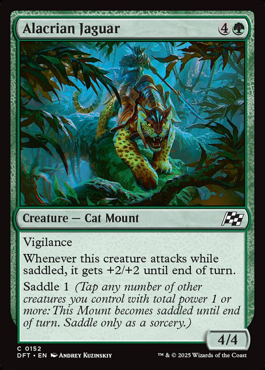 This Is An Image Of The Magic The Gathering Card Alacrian Jaguar From The Set Aetherdrift - Designed By Artist Andrey Kuzinskiy