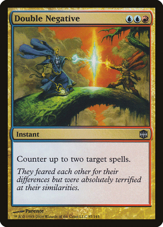 This Is An Image Of The Magic The Gathering Card Double Negative From The Set Alara Reborn - Designed By Artist Paolo Parente