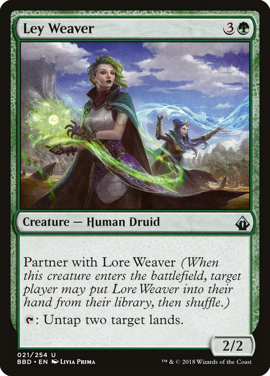 This Is An Image Of The Magic The Gathering Card Ley Weaver From The Set Battlebond - Designed By Artist Livia Prima