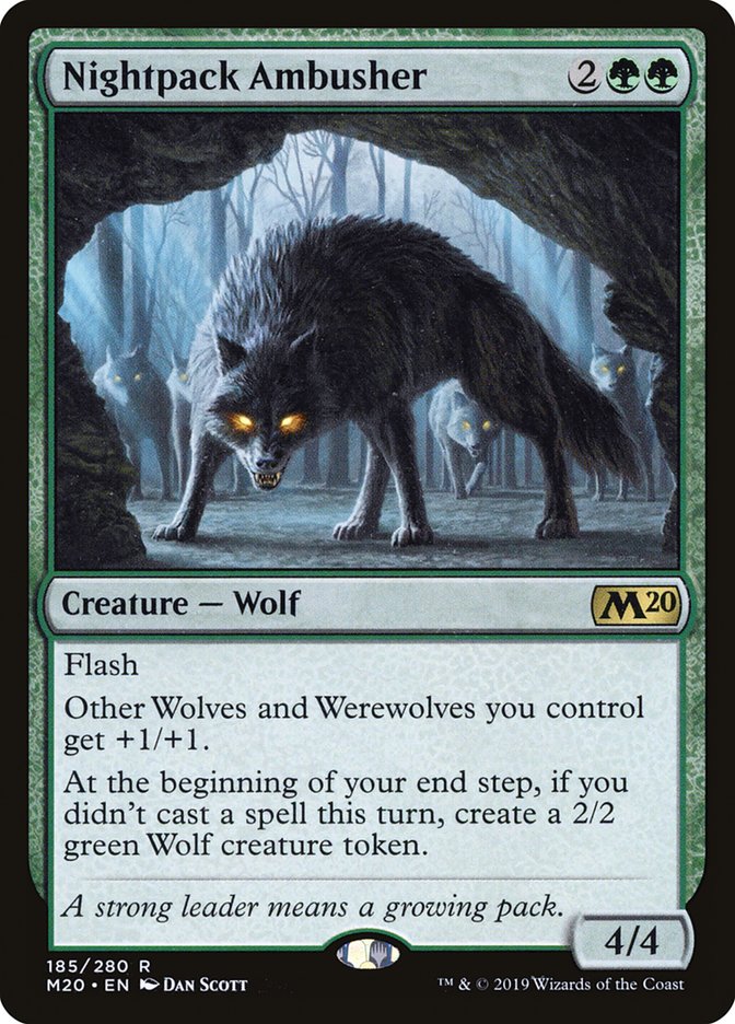 This Is An Image Of The Magic The Gathering Card Nightpack Ambusher From The Set Core Set 2020 - Designed By Artist Dan Murayama Scott
