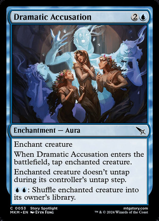 This Is An Image Of The Magic The Gathering Card Dramatic Accusation From The Set Murders at Karlov Manor - Designed By Artist Evyn Fong