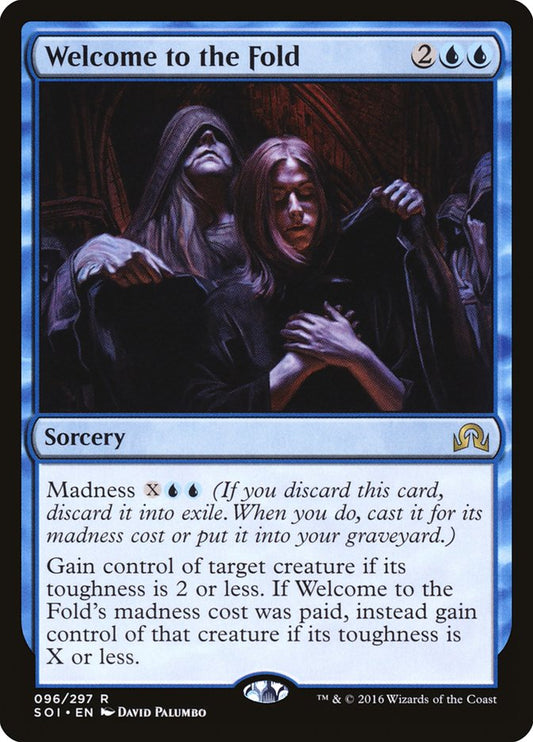 This Is An Image Of The Magic The Gathering Card Welcome to the Fold From The Set Shadows over Innistrad - Designed By Artist David Palumbo