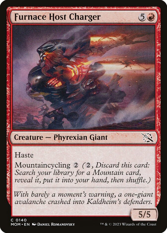 This Is An Image Of The Magic The Gathering Card Furnace Host Charger From The Set March of the Machine - Designed By Artist Andreas Zafiratos