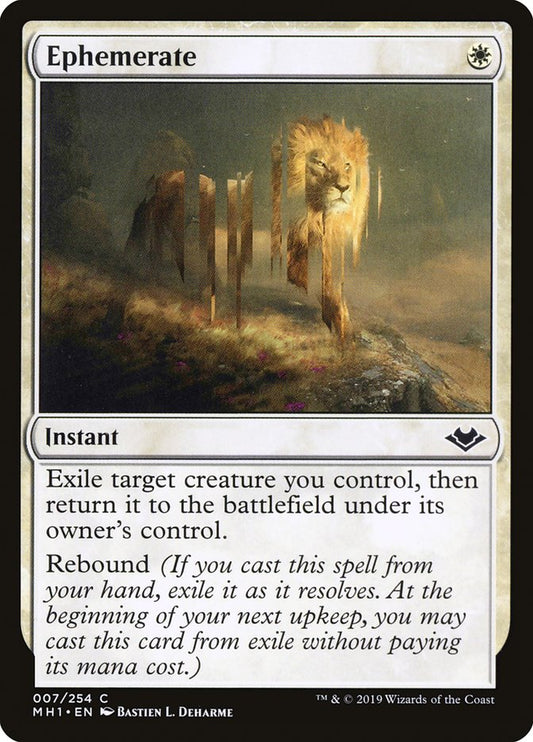 This Is An Image Of The Magic The Gathering Card Ephemerate From The Set Modern Horizons - Designed By Artist Bastien L. Deharme