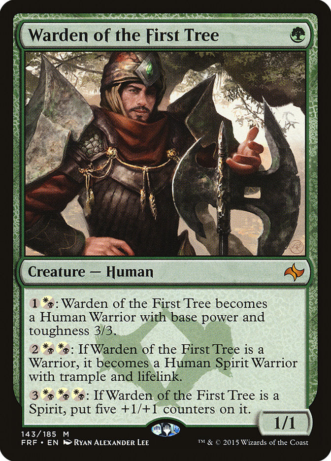 This Is An Image Of The Magic The Gathering Card Warden of the First Tree From The Set Fate Reforged - Designed By Artist Ryan Alexander Lee
