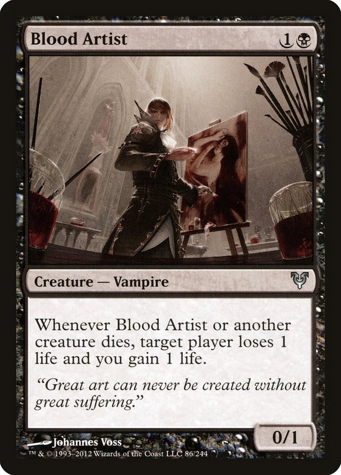 This Is An Image Of The Magic The Gathering Card Blood Artist From The Set Innistrad Remastered - Designed By Artist LA Draws