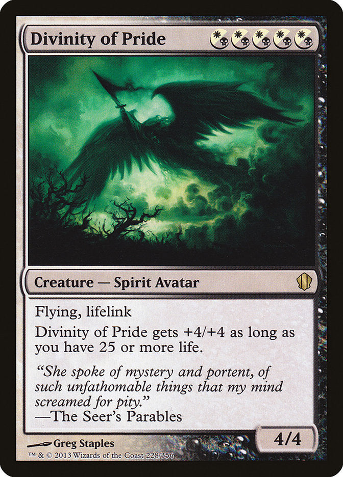 This Is An Image Of The Magic The Gathering Card Divinity of Pride From The Set Commander 2013 - Designed By Artist Greg Staples
