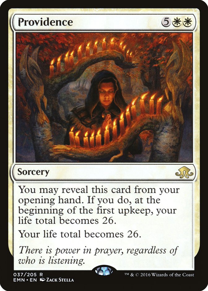 This Is An Image Of The Magic The Gathering Card Providence From The Set Eldritch Moon - Designed By Artist Zack Stella