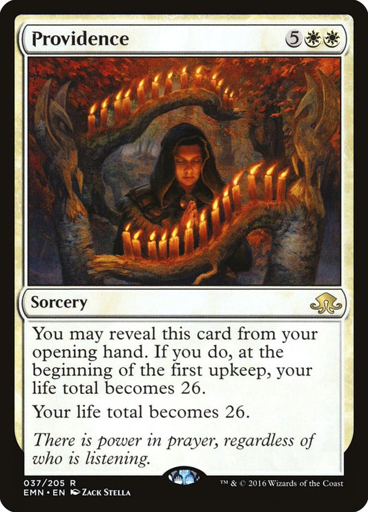 This Is An Image Of The Magic The Gathering Card Providence From The Set Eldritch Moon - Designed By Artist Zack Stella