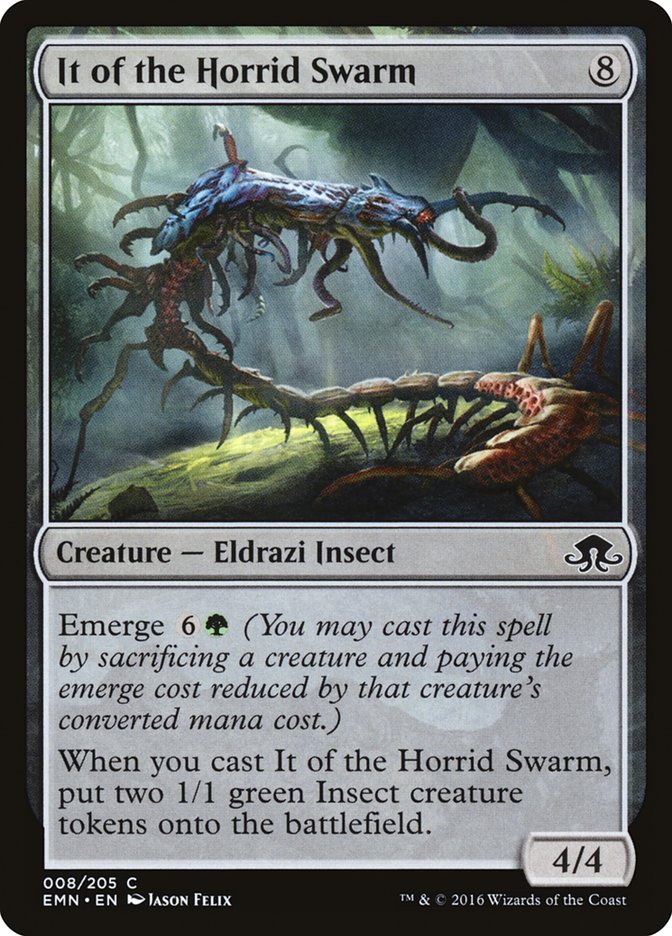 This Is An Image Of The Magic The Gathering Card It of the Horrid Swarm From The Set Innistrad Remastered - Designed By Artist Jason Felix