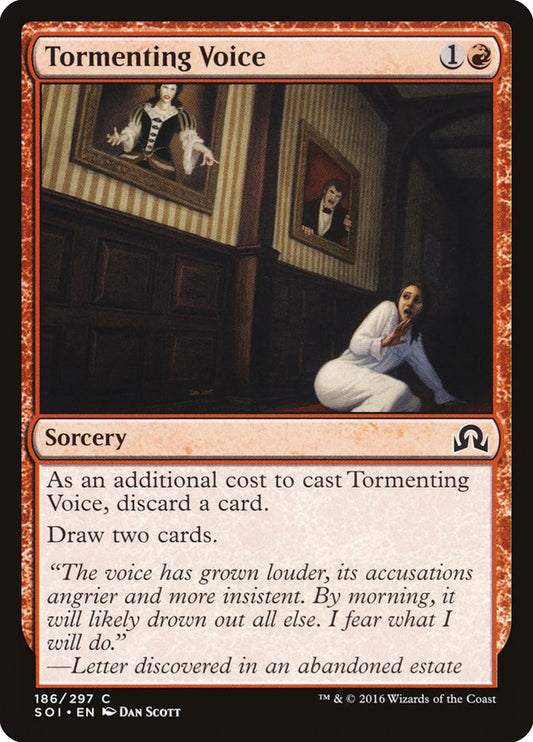 This Is An Image Of The Magic The Gathering Card Tormenting Voice From The Set Zendikar Rising - Designed By Artist Izzy