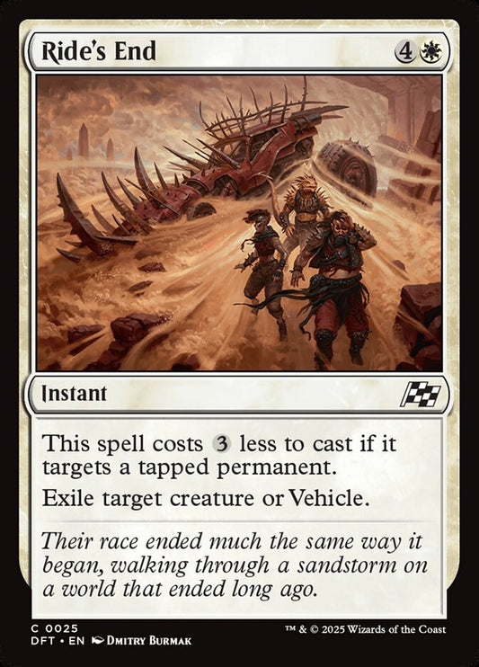 This Is An Image Of The Magic The Gathering Card Ride's End From The Set Aetherdrift - Designed By Artist Dmitry Burmak